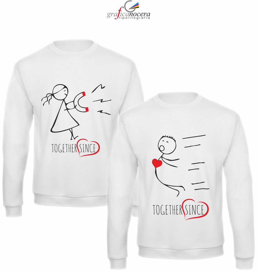 felpe personalizzate coppia