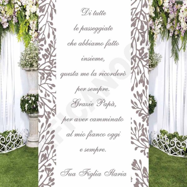 Passatoia Moquette Bianca Antiscivolo 100x300 Cm - Per Matrimoni, Eventi E Fiere